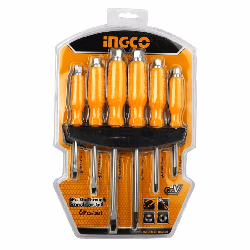 ست 6 عددی پیچ گوشتی ضربه خور اینکو INGCO HSGTDC180601