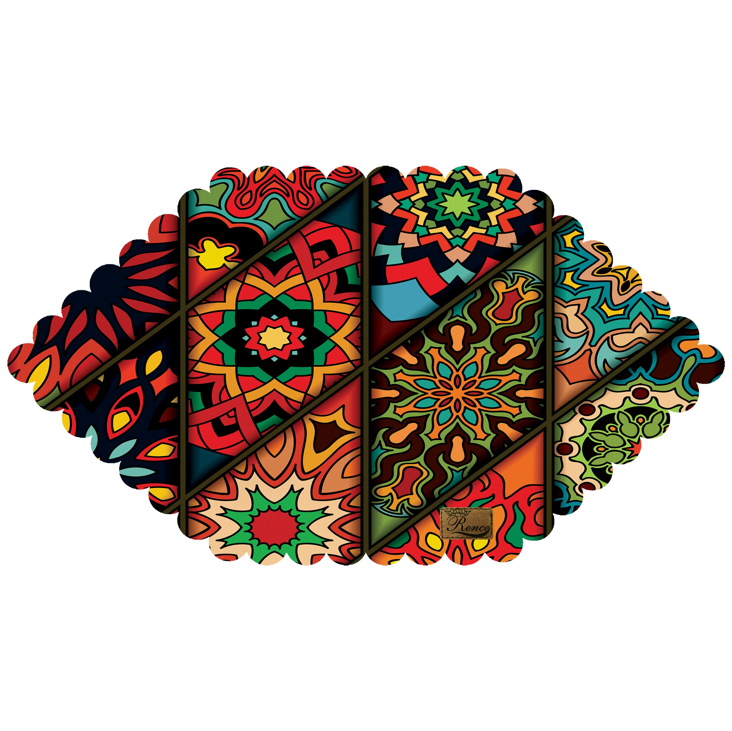 رومیزی مخمل طرح سنتی سایز 30 در 50 مدل T17-542 شرکت رنس