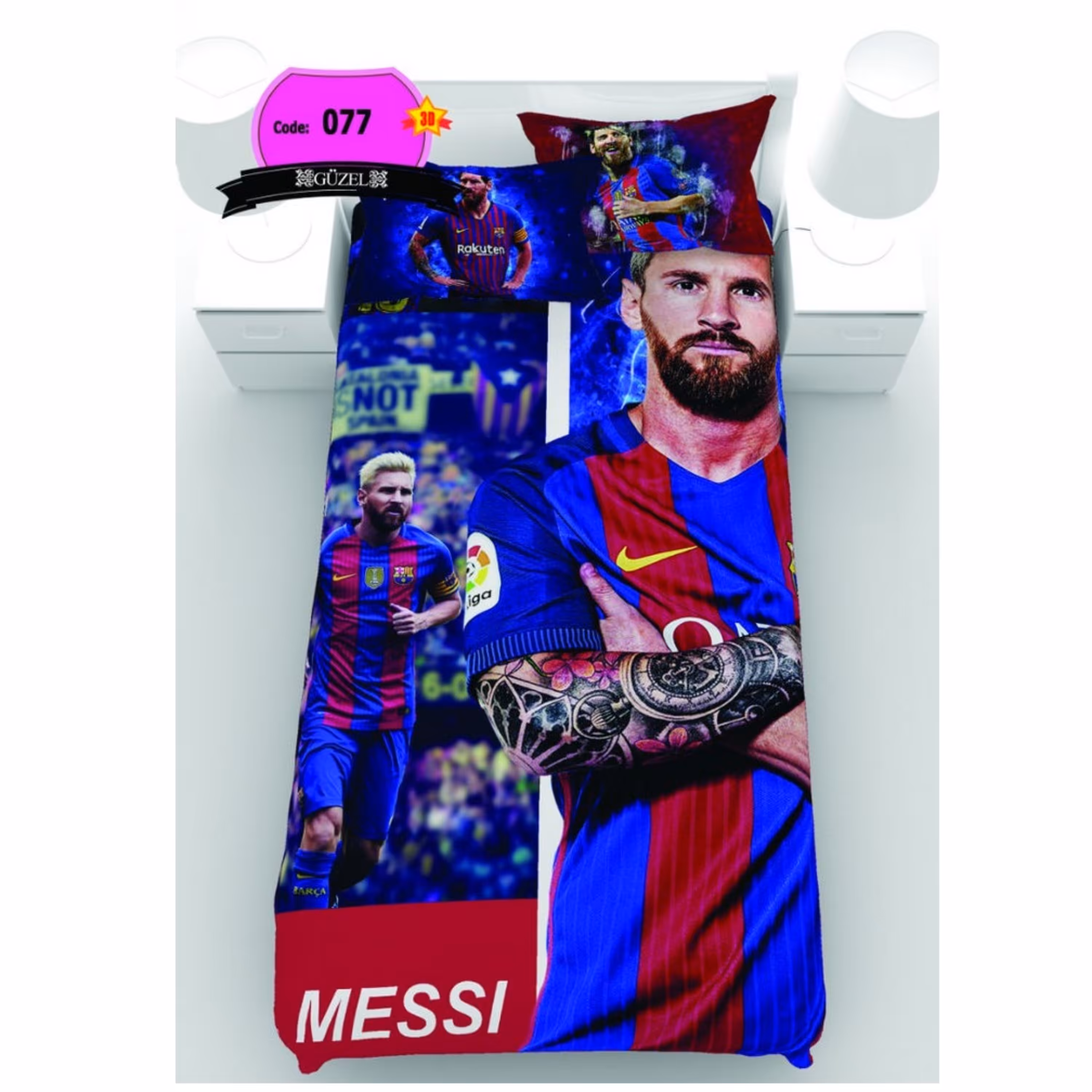 روتختی تک نفره سه بعدی برند گوزل -5 تکه -کد 77