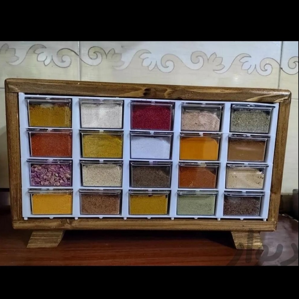 جا ادویه 20تایی چوبی