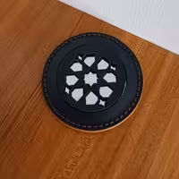 آینه چرم طبیعی گاوی درجه یک دستدوز