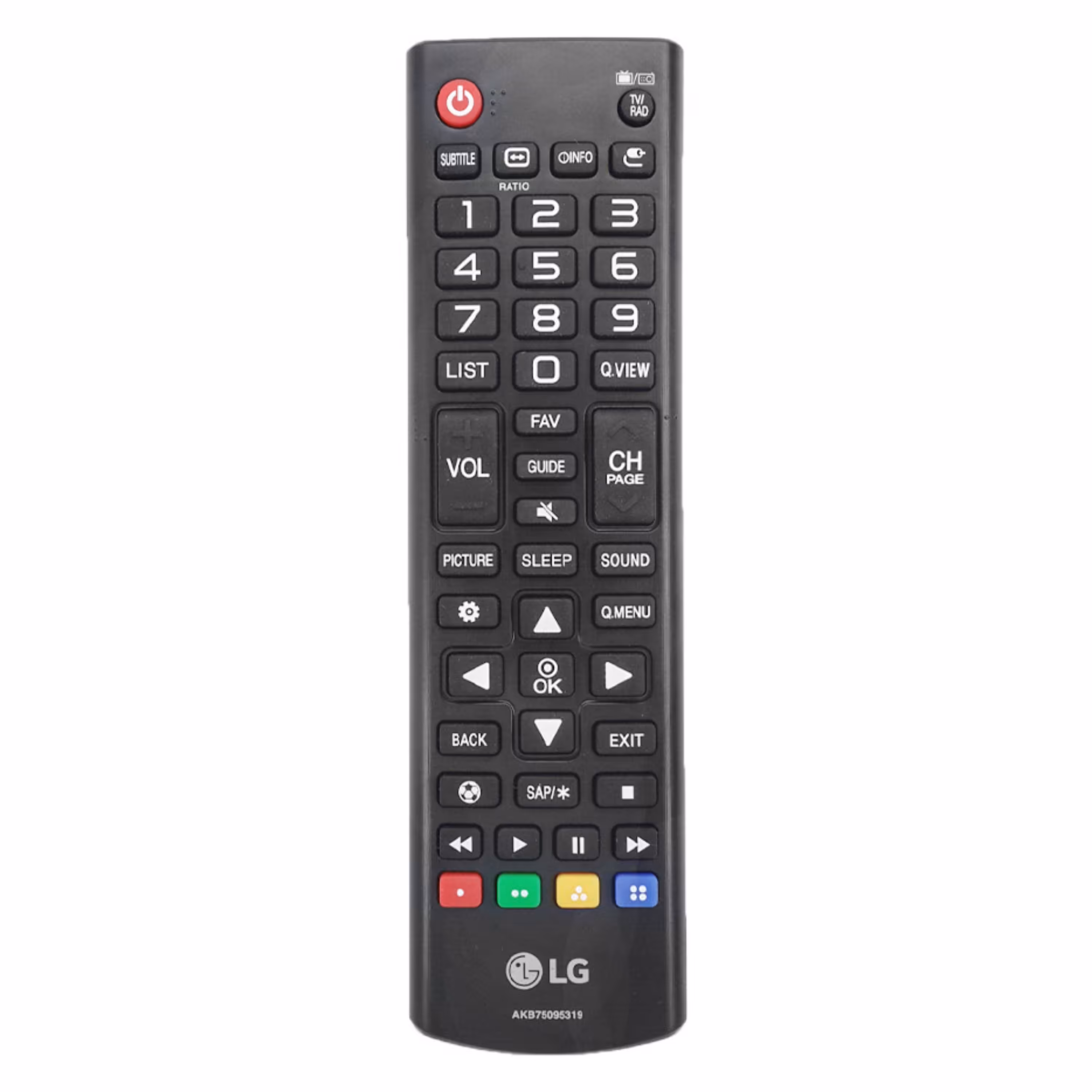 کنترل تلویزیون ال ای دی ال جی LG LED مدل AKB75095319 فابریک