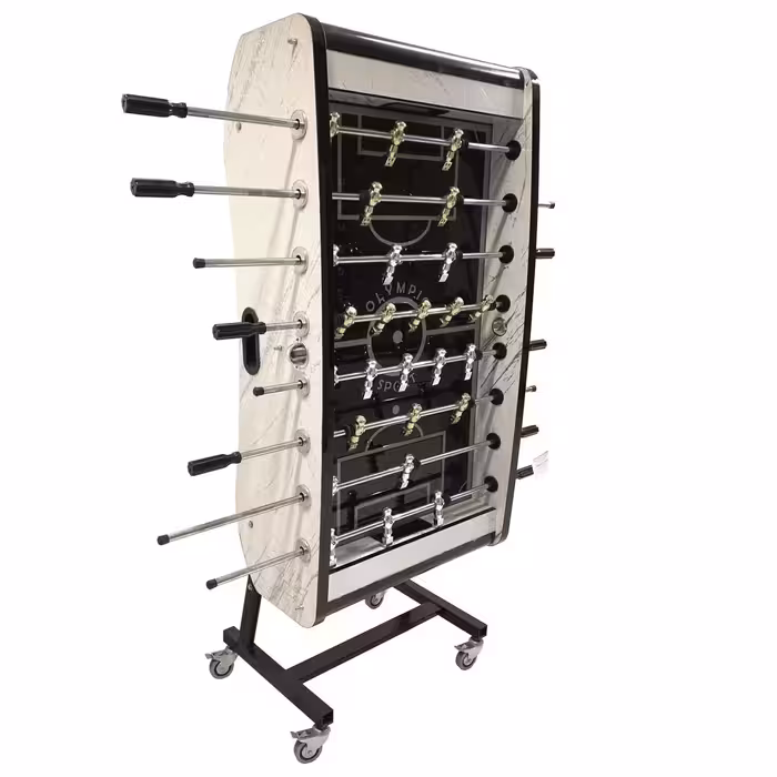 میز فوتبال دستی تاشو مدل S12-2 | فروش فوتبال دستی تاشو کف شیشه ای هایگلاس | سیمای ورزش