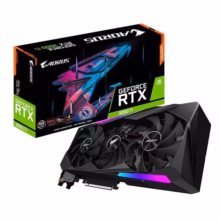 کارت گرافیک گیگابایت AORUS GeForce RTX 3060 Ti MASTER 8G