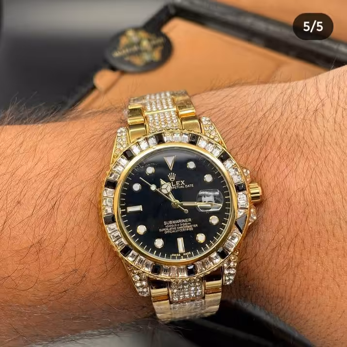 ساعت مردانه رولکس نگین دار 