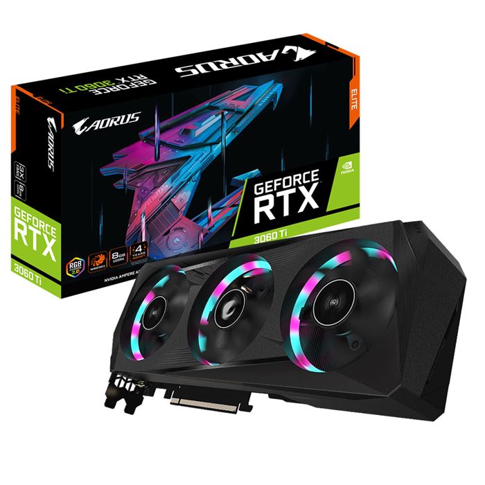 کارت گرافیک گیگابایت AORUS GeForce RTX 3060 Ti ELITE 8G