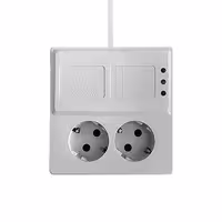 محافظ برق دو خانه ارت دار یخچال فرحان مدل FEP 222-5 کابل 3 متر
