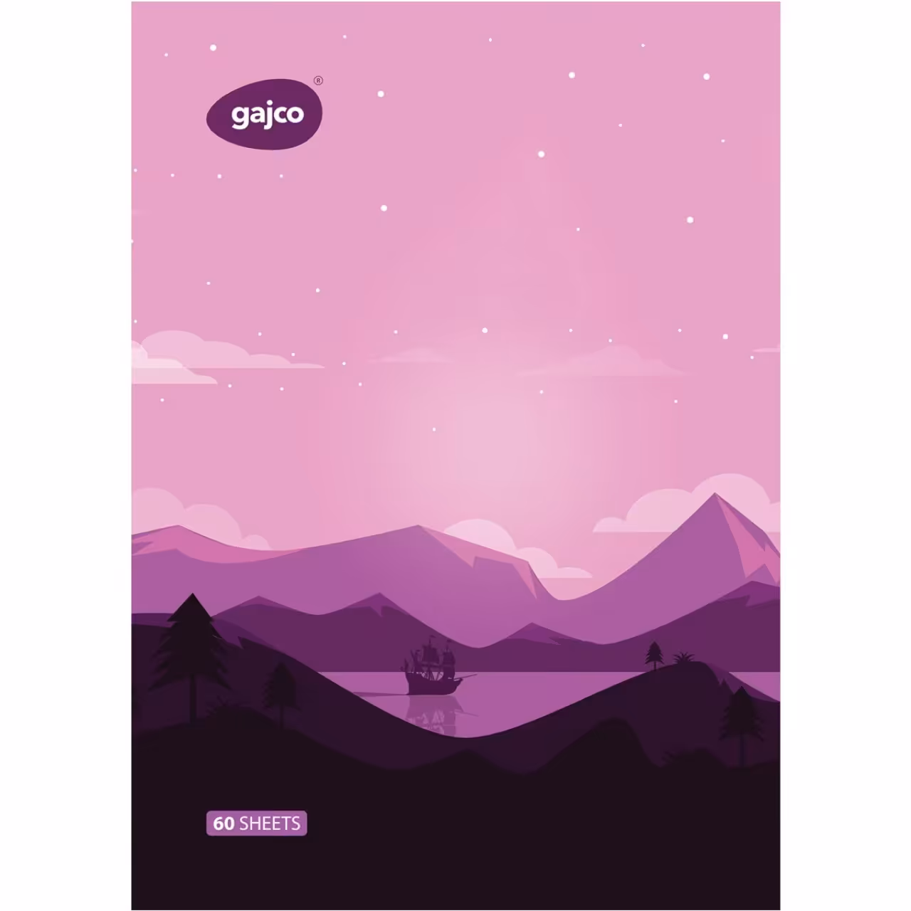 دفتر 60 برگ گاجکو طرح غروب برکه با رایحه شکلات