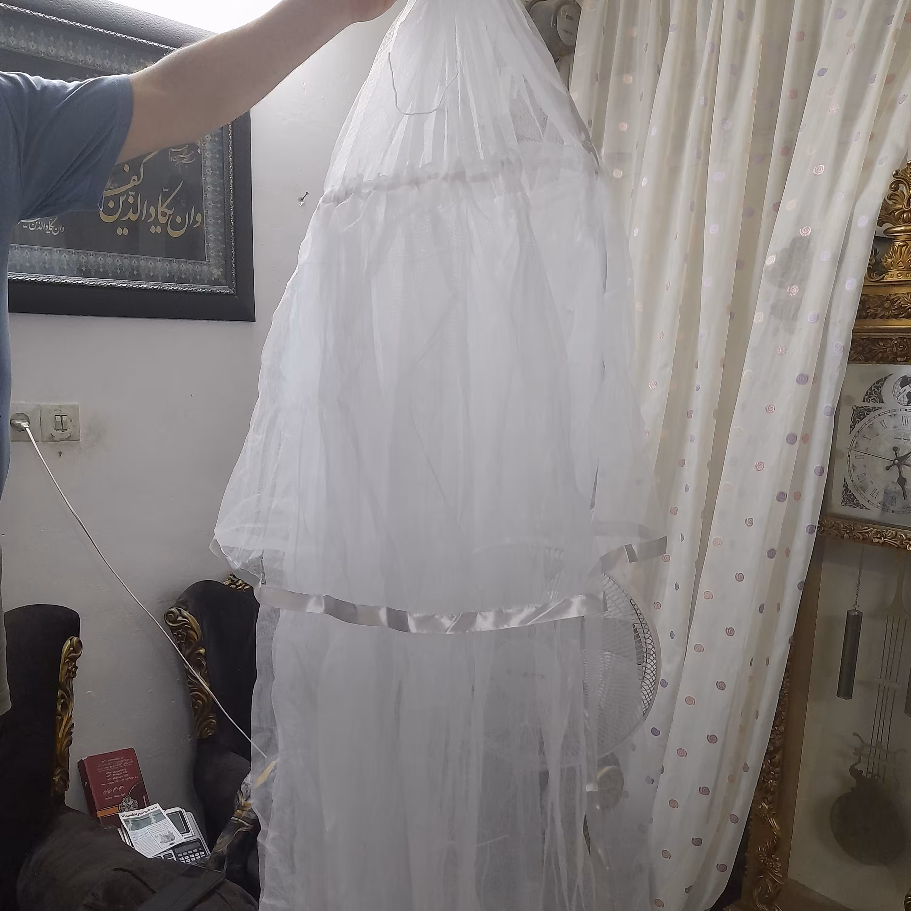 توربالاتخت کودک ونوجوان برنداتا نوارنقره ای ابعاد6در3مترمربع برای کودکان حساس به حشره