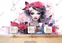 پوستر سه بعدی آرایشگاه زنانه HQ-1461