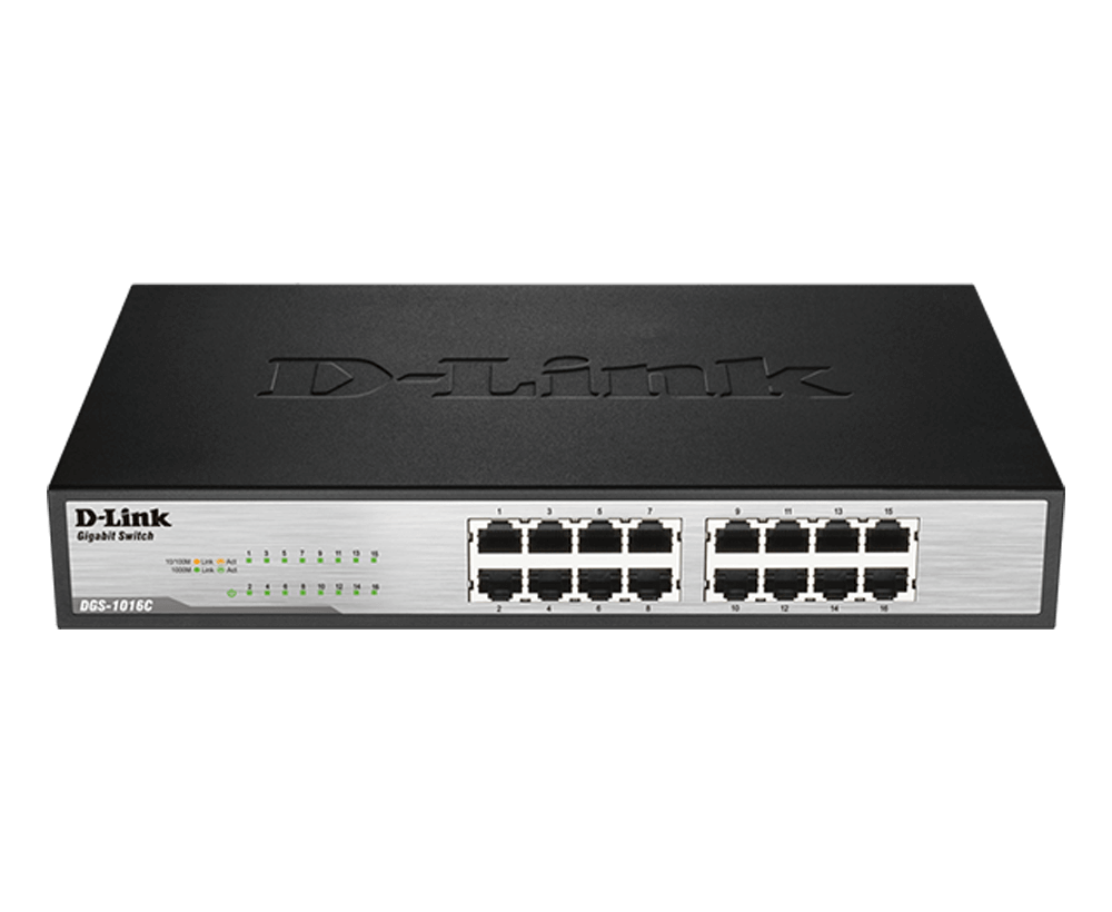 سوییچ 16 پورت گیگابیتی و دسکتاپ/رکمونت دی لینک مدل DGS-1016C