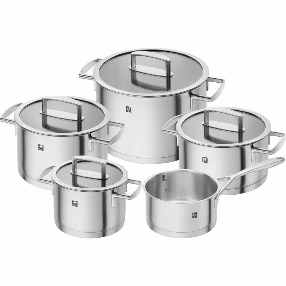 سرویس قابلمه استیل 5پارچه مدل ویتالیتی zwilling vitality 5pcs cookware set