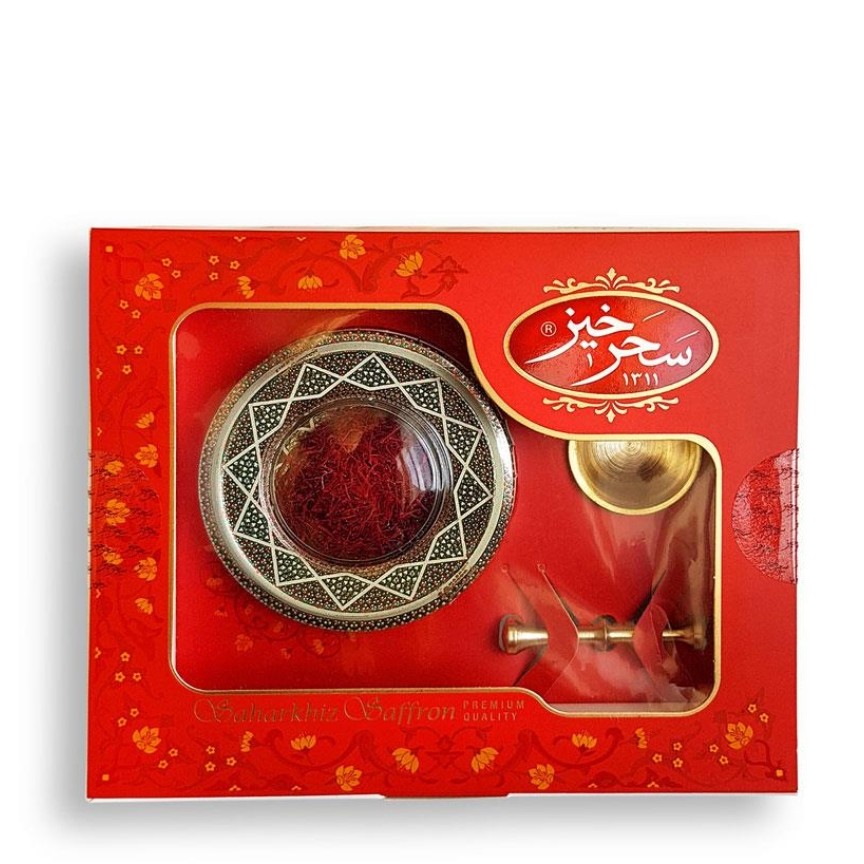 زعفران 4گرم خاتم با هاون سحرخیز 