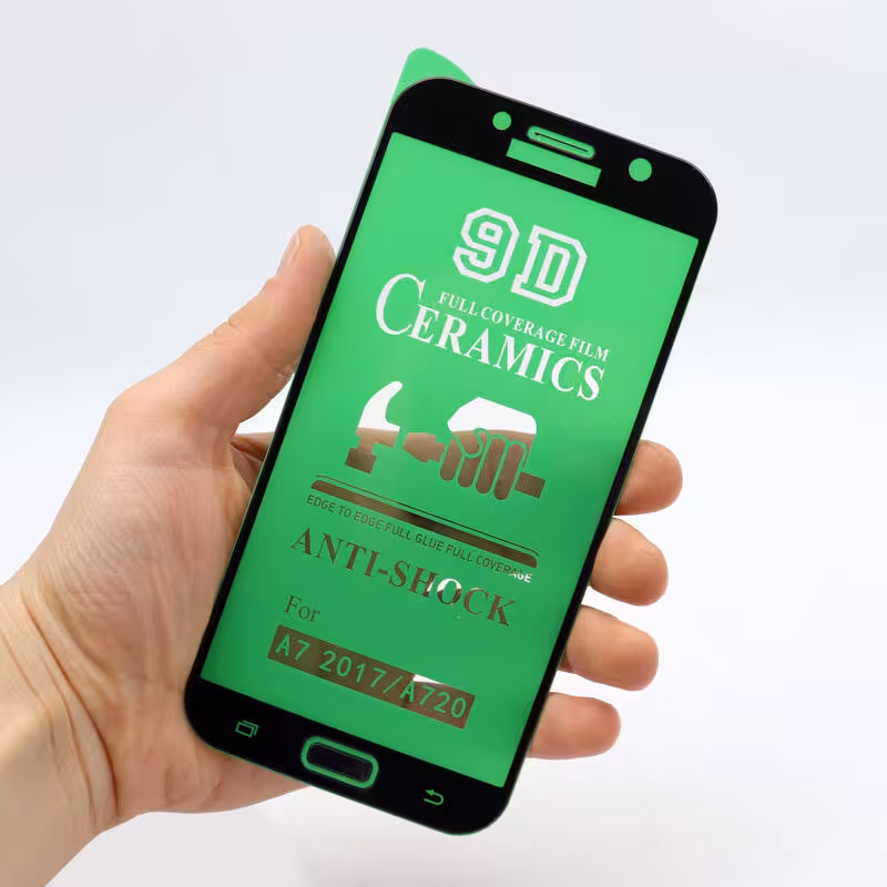 گلس موبایل سامسونگ سرامیکی براق مناسب مدل-Samsung A7 2017-A720