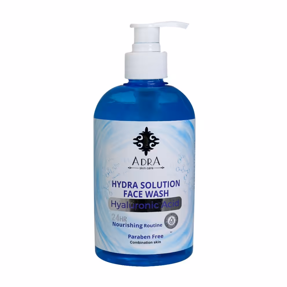 ژل شستشوی صورت آدرا مدل هیالورونیک اسید 500 میلی لیتر انقضا 1405