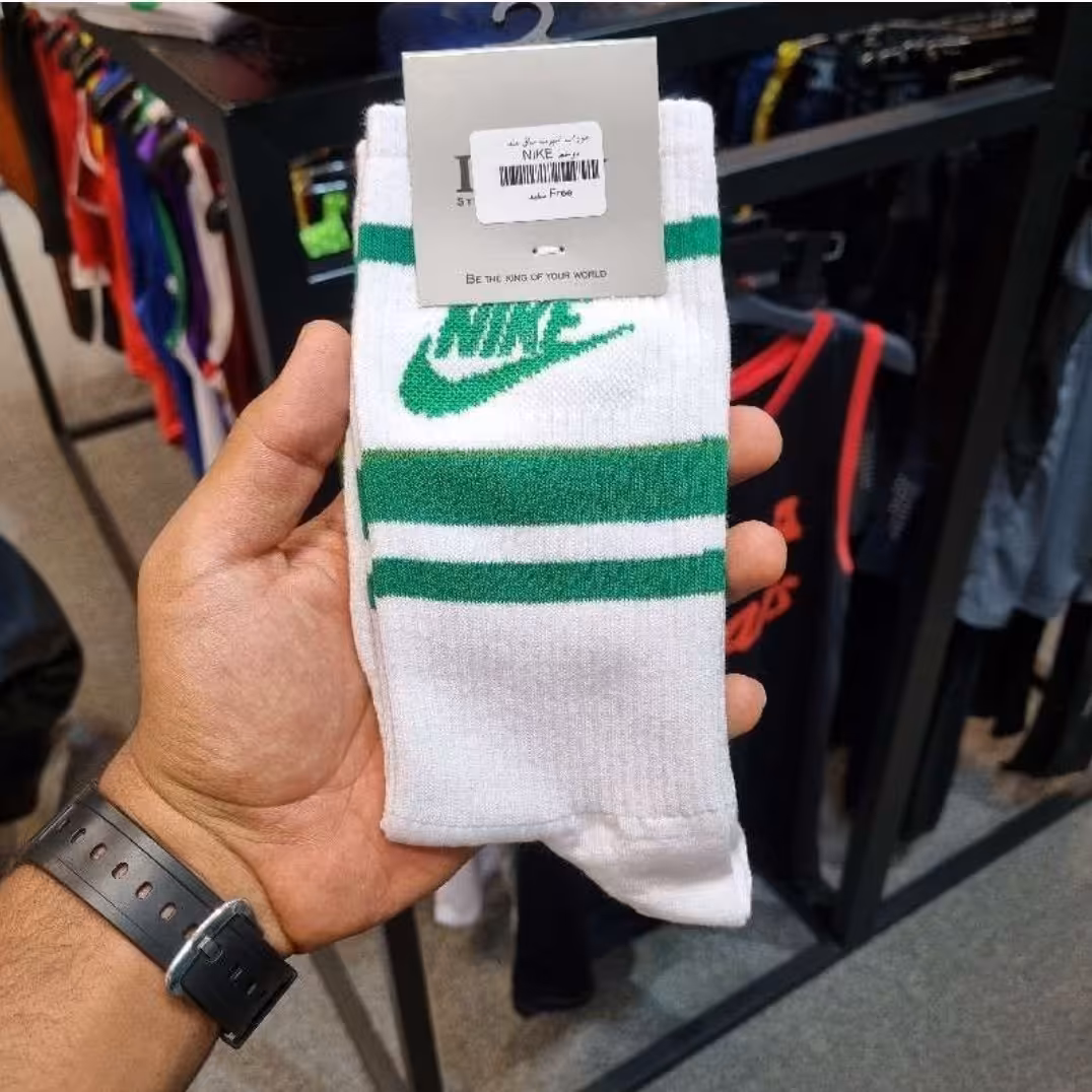 جوراب ساق بلند دوخط NIKE  بهترین برند موجود درایران کاراکواسپرت