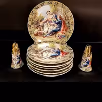 پیش دستی میوه خوری طرح سبز لیل مجنون برند آنیل وارداتی  ست 18پارچه 12نفره جهیزیه پسکرایه 