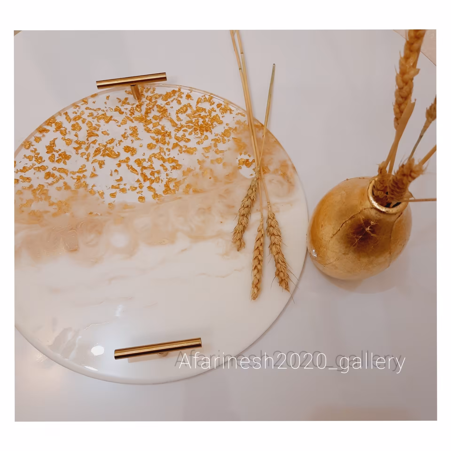 سینی پذیرایی دکوراتیو رزینی