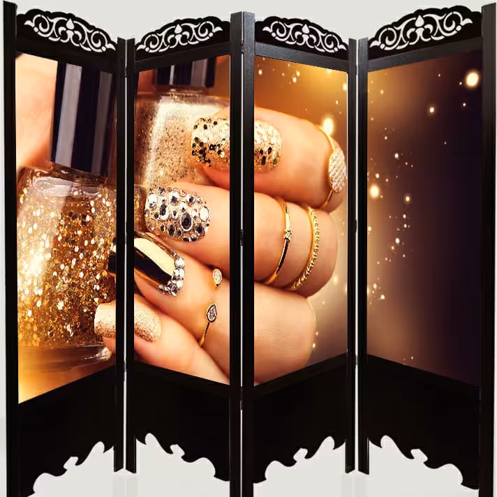 پاراوان پارتیشن متحرک طرح ناخن(ارسال پس کرایه)