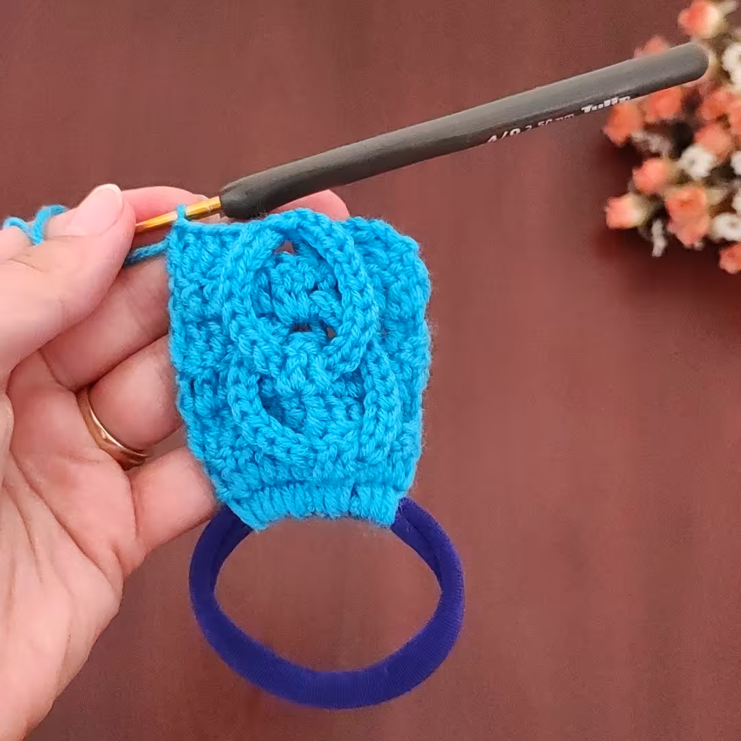 هدبند قلاب بافی مدل زنجیر در رنگ های متنوع و سایز دلخواه