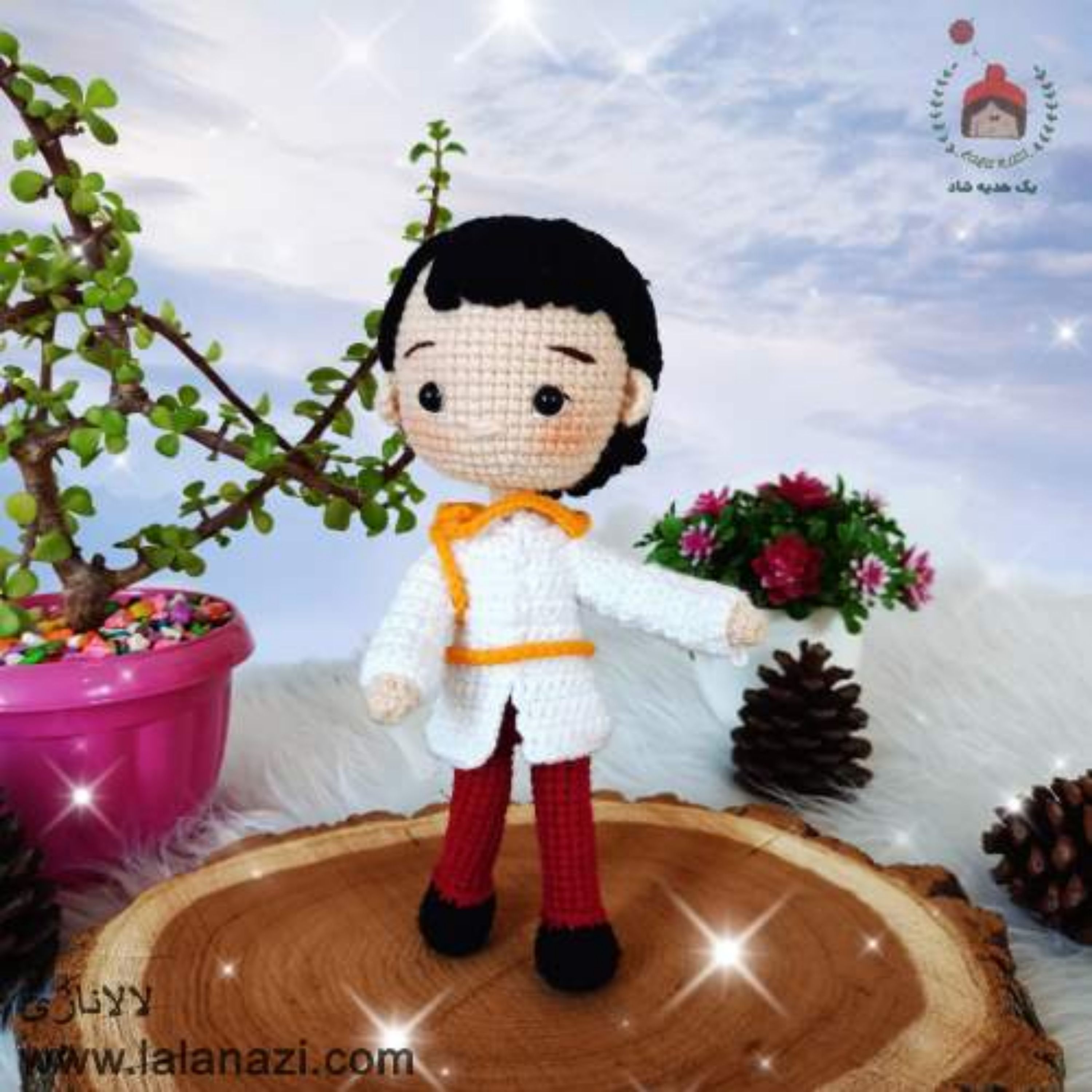 عروسک بافتنی شاهزاده سیندرلا ( کد 60351 )