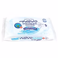 دستمال مرطوب پاک کننده دست و صورت 10 عددی نینو