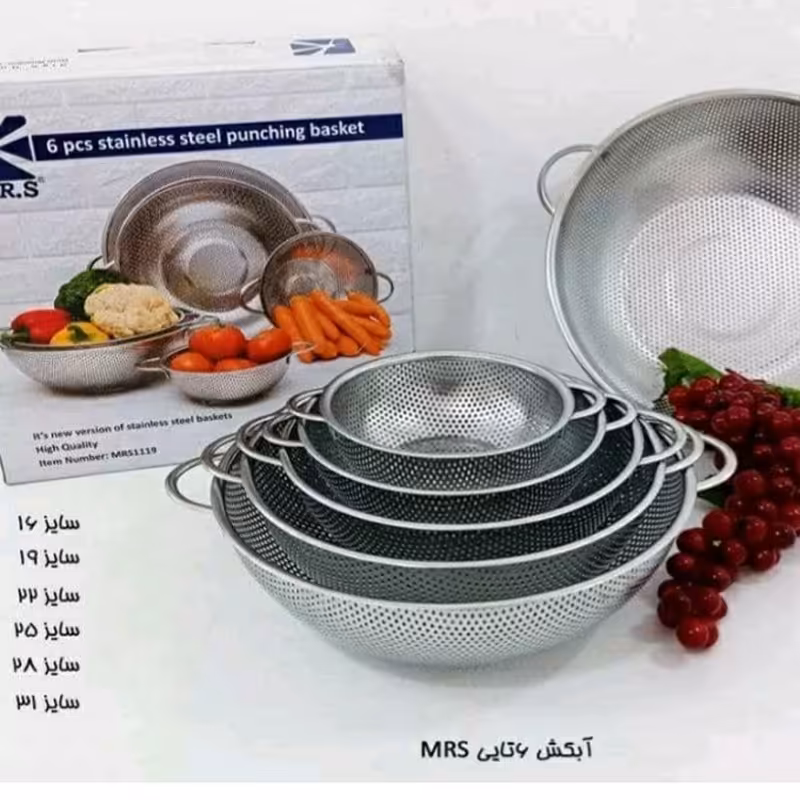 ابکش استیل 6 پارچه