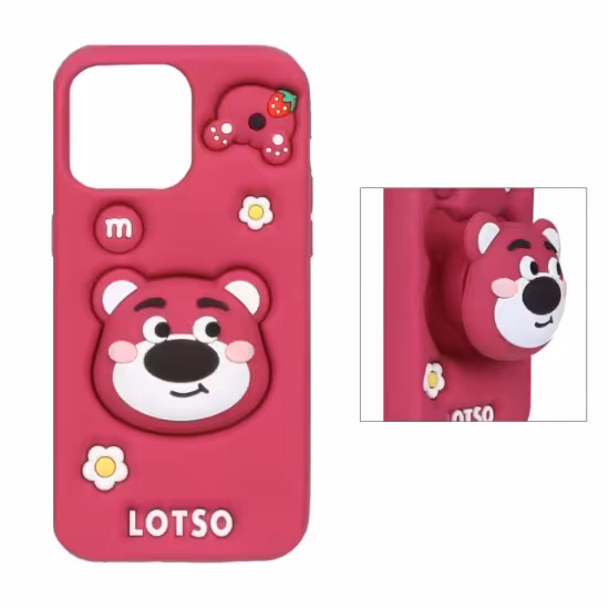 قاب گوشی سیلیکونی عروسکی فانتزی استندشو برای iPhone 15 Pro Max /14 Pro Max - کد 21