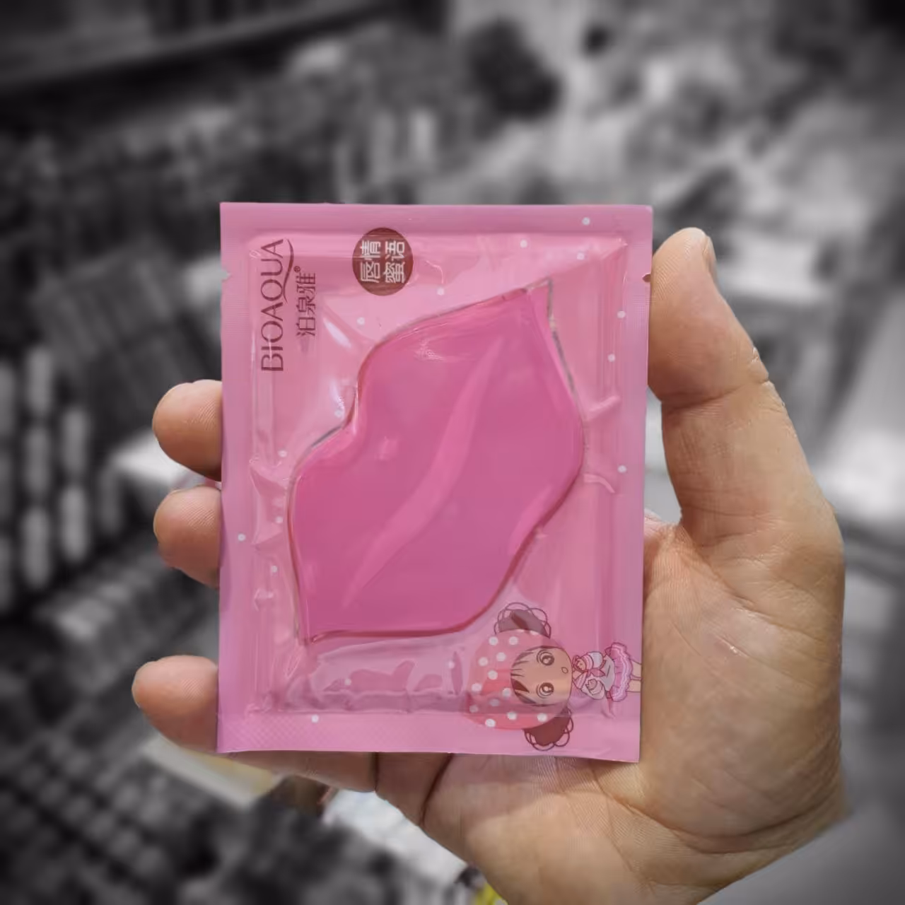 ماسک ورقه ای لب بیوآکوا  10عددی ترکیبات کلاژن ساز ،ترمیم کننده بافت لب 