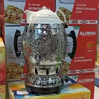 سماور گازی و روگازی 3تیکه مدل 106 گنجایش 6 لیتر