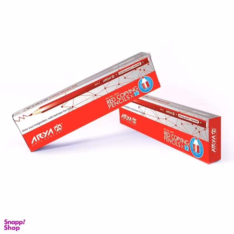مداد قرمز آریا کد 3002 بسته 12 عددی