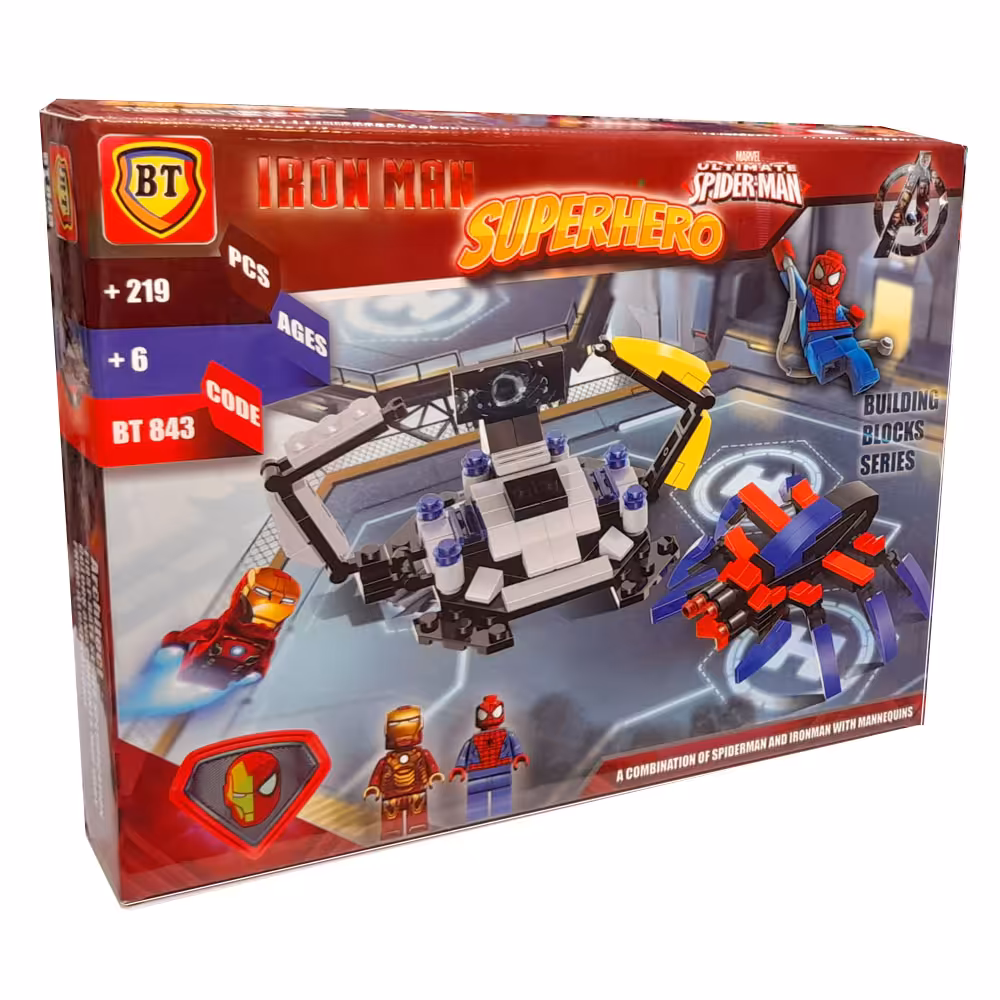 ساختنی بی تی مدل ایرمن و اسپایدرمن