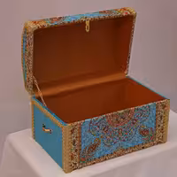 صندوقچه سنتی پارچه ترمه طرح افشار تحویل در باربری مقصد (پس کرایه)