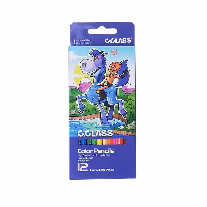 مداد رنگی 12 رنگ سی.کلاس مدل اسب کد 1243