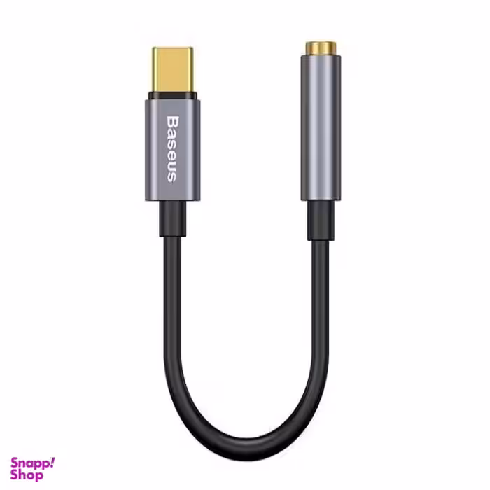 مبدل Type-C به AUX باسئوس مدل CATL54 طول 90 سانتی‌ متر