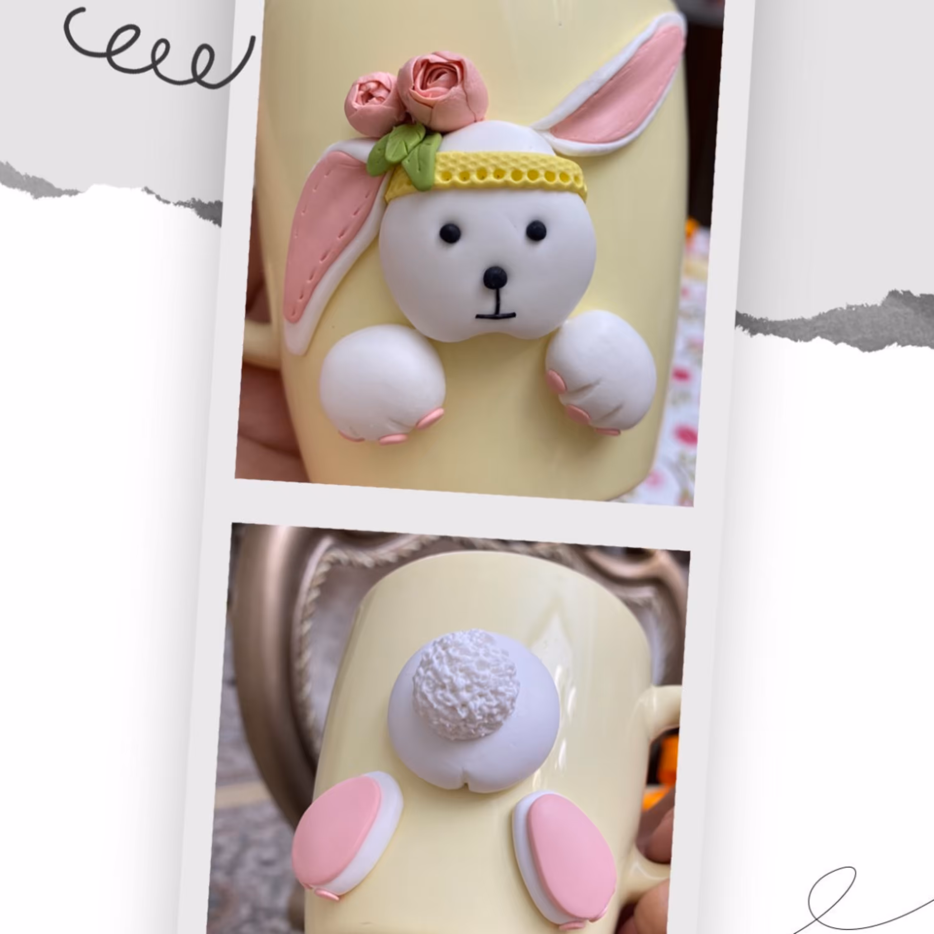 ماگ سرامیکی عروسکی با خمیر ایتالیایی و قابل شست وشو