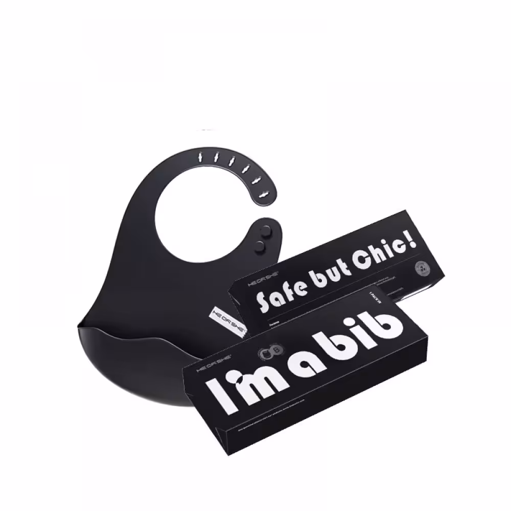 پیشبند سیلیکونی کودک  هی اور شی Heorshe  مشکی 