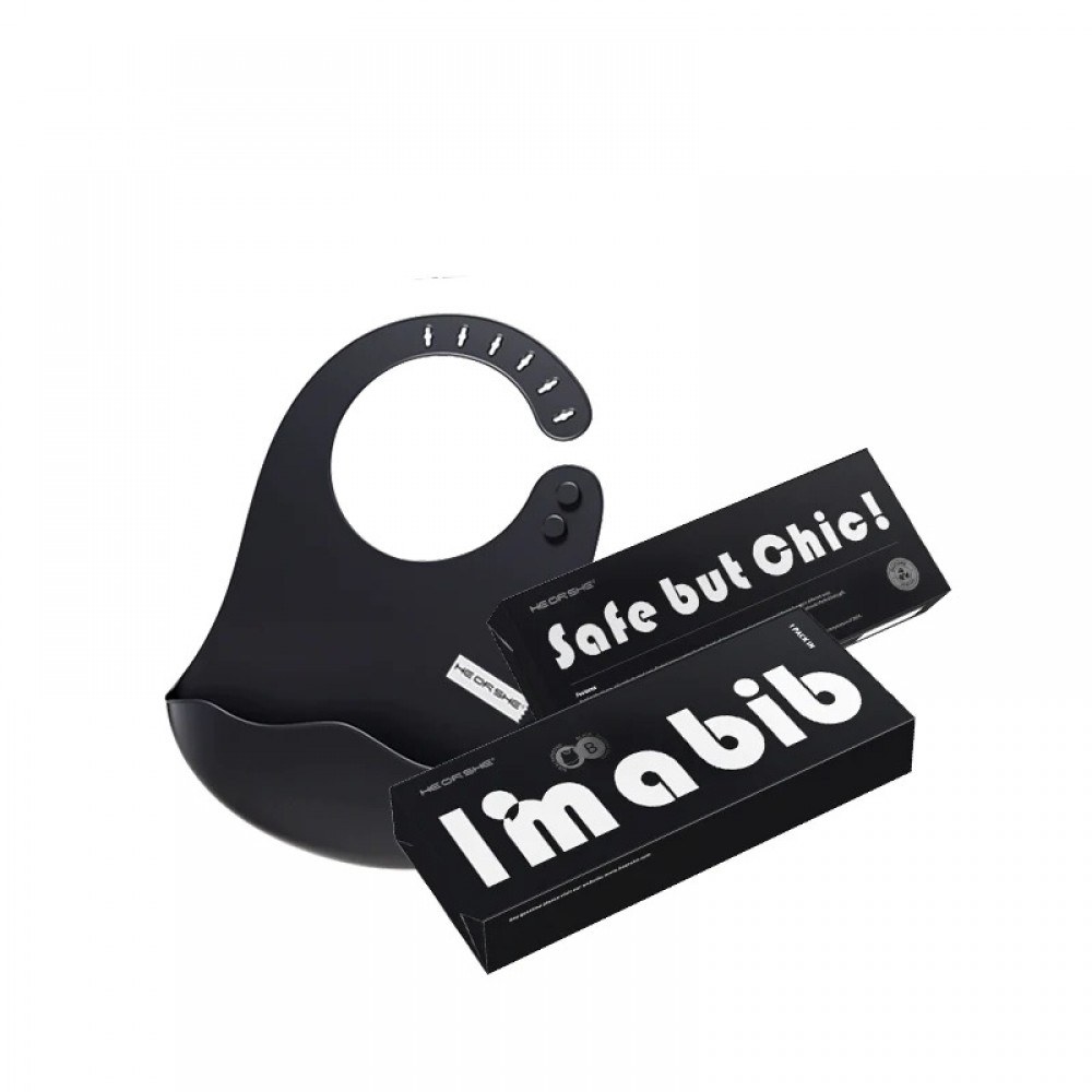 پیشبند سیلیکونی کودک  هی اور شی Heorshe  مشکی 