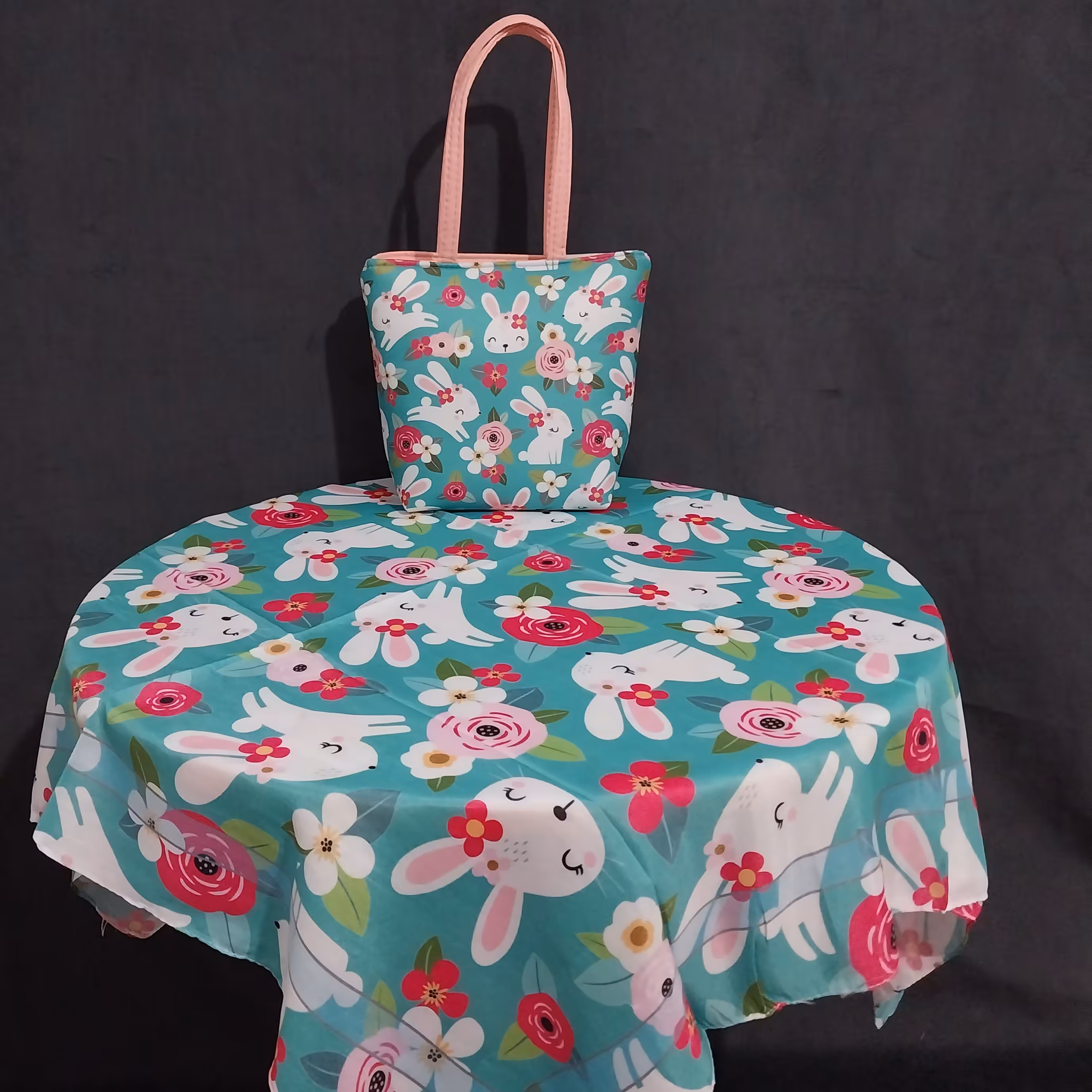 ست کیف و روسری دخترانه خرگوش سبز 