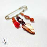سنجاق اسکاتلندی میکرو مکرومه بافی سنگ دلربا و صدف