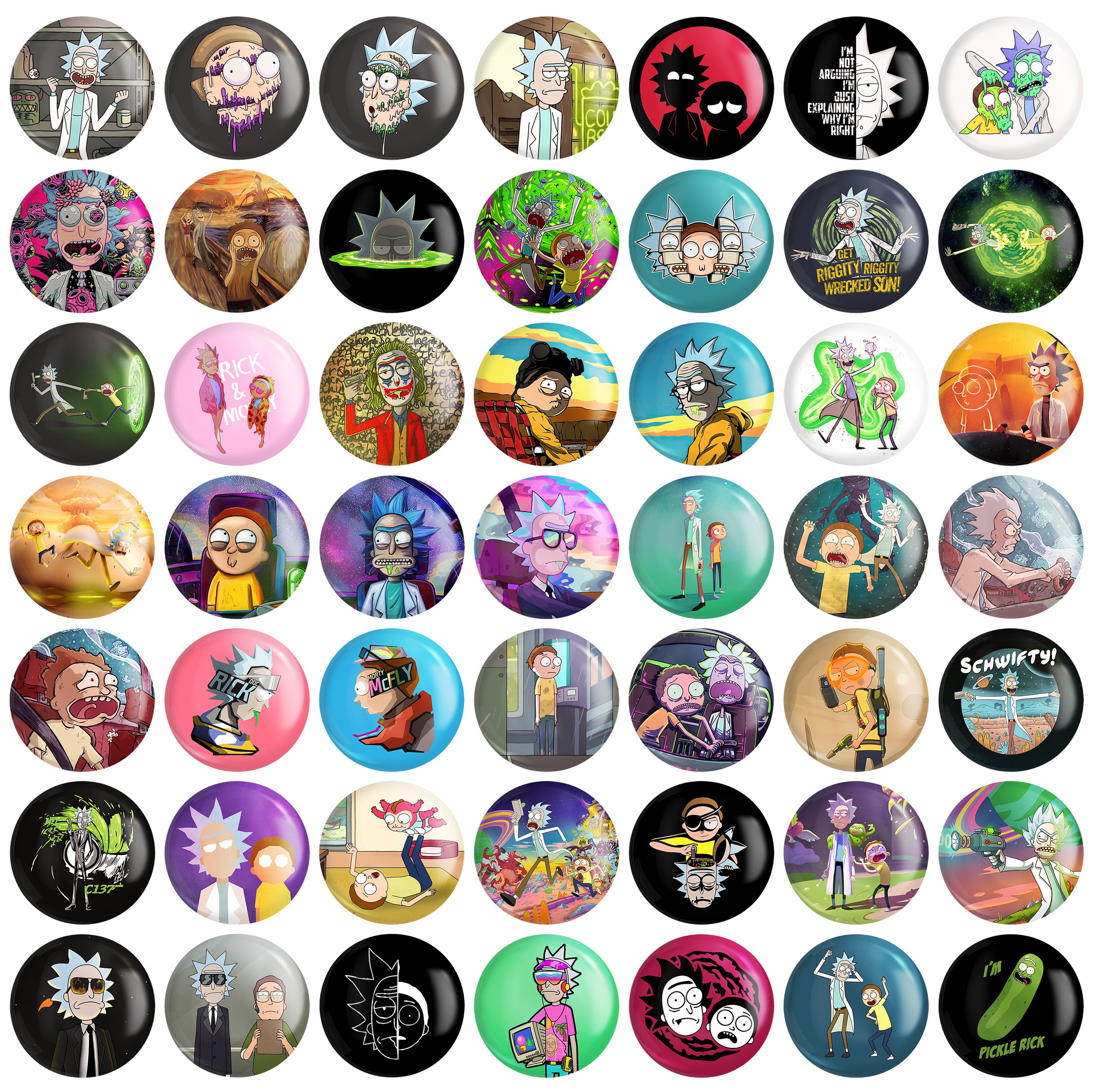 مگنت خندالو طرح ریک و مورتی Rick and Morty کد 107 مجموعه 50 عددی
