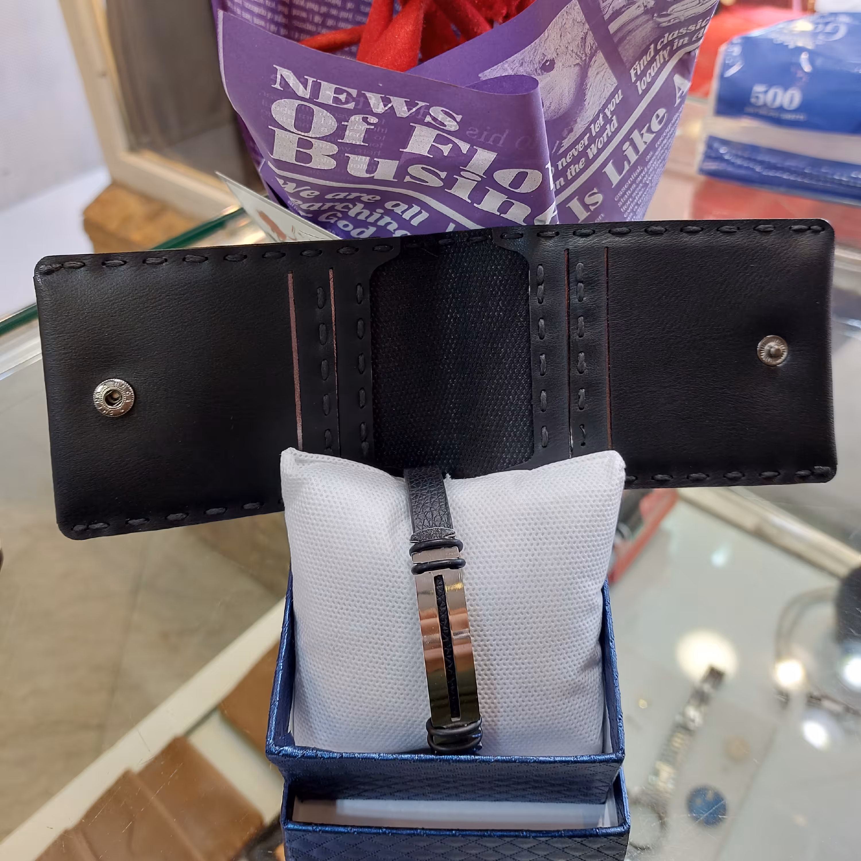 ست کیف کارتی و دستبند