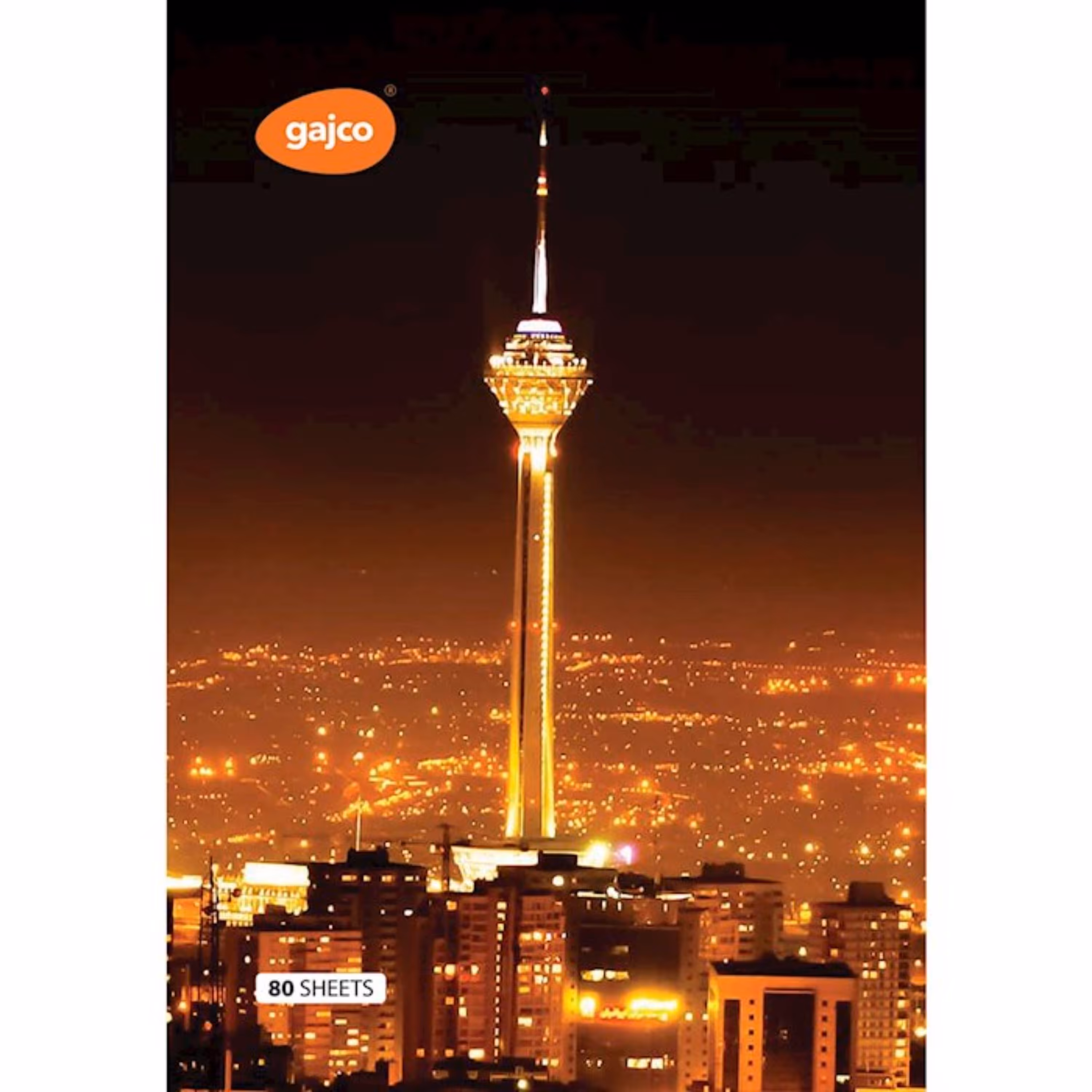 دفتر شکلاتی 80 برگ گاجکو طرح برج میلاد  زیر قیمت مرجع