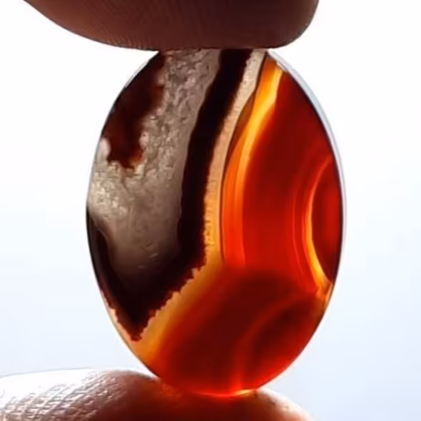 نگین عقیق ژئوری سلیمانی معدنی زیبا 