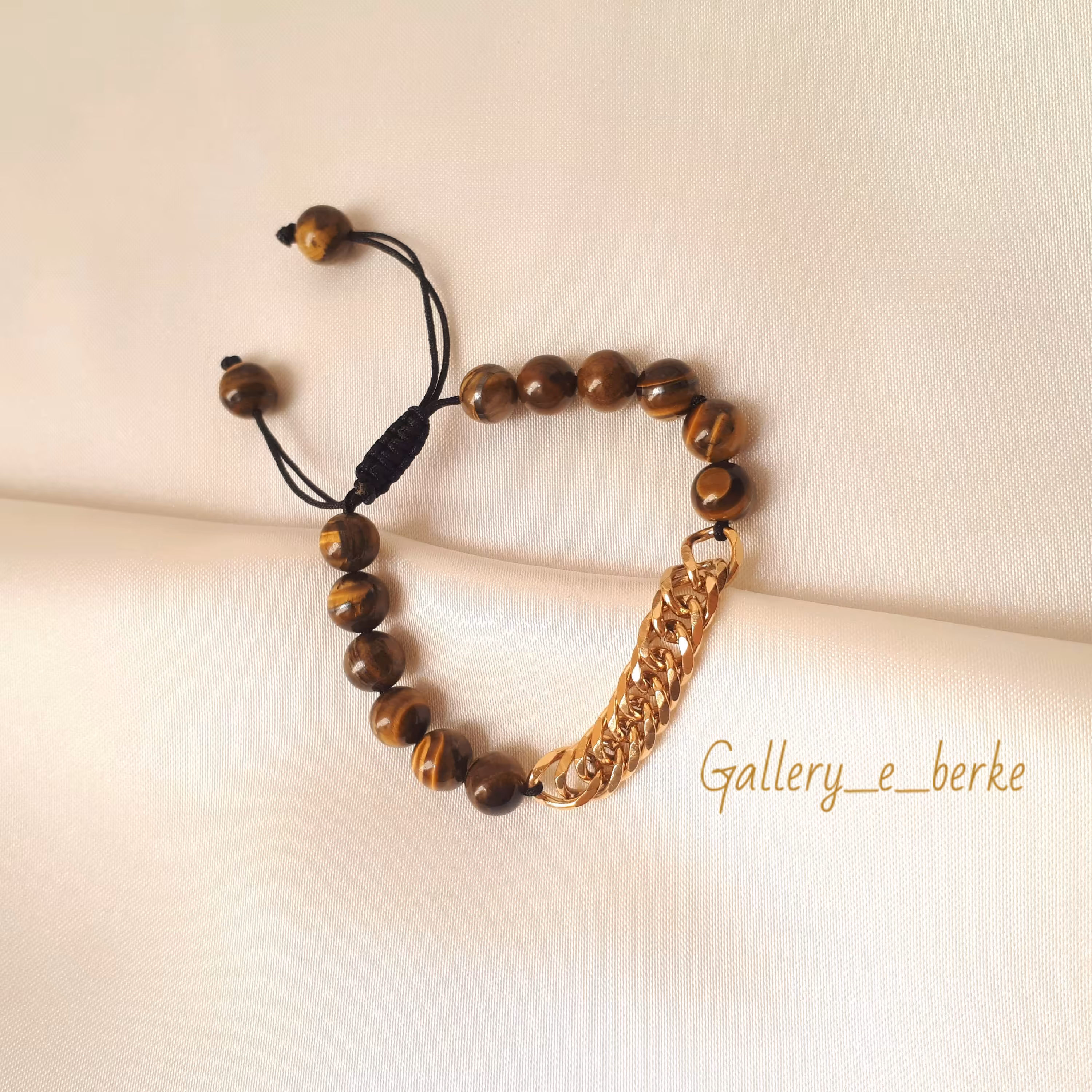 دستبند سنگ چشم ببر و کارتیر