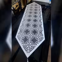 رومیزی نهارخوری مخمل دوبل رنگ طوسی بسیار زیبا سایز 130در40