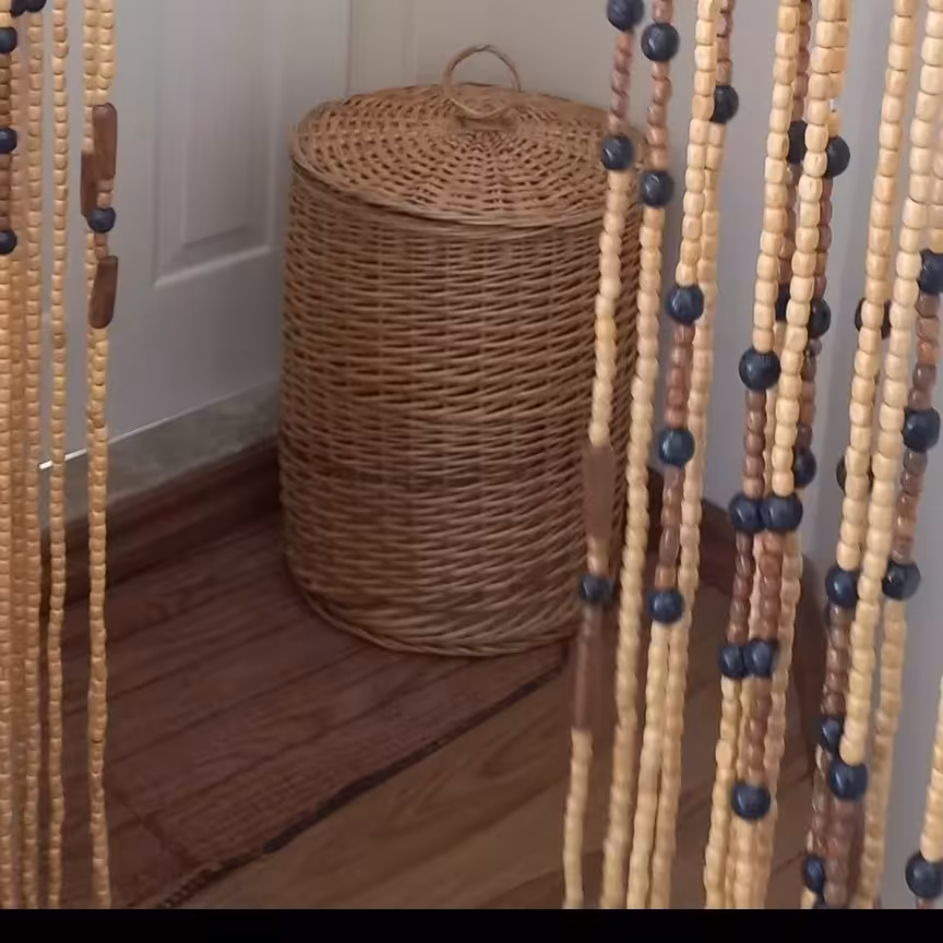 سبد لباس حصیر طبیعی مروار 