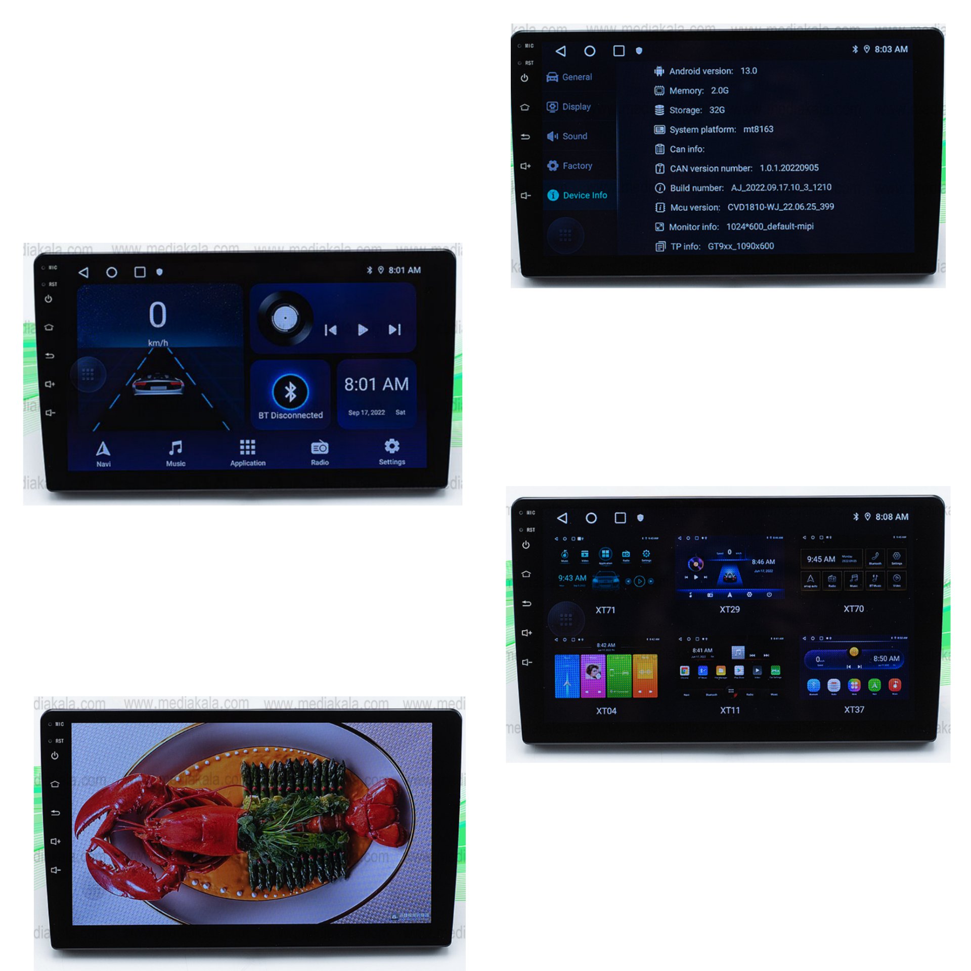 مانیتور   و پخش اندروید 11 اینچ مدل 2-32 t3l