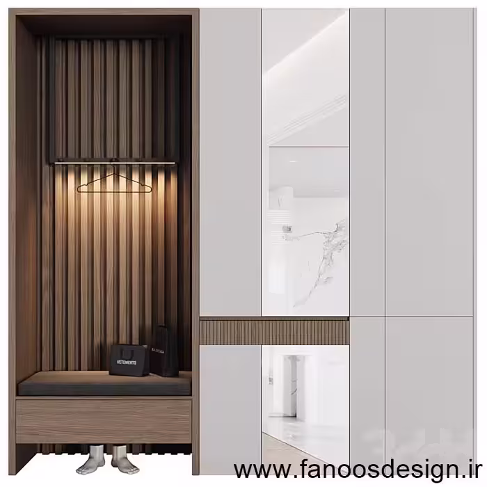 جالباسی و جاکفشی MDF کد 30170