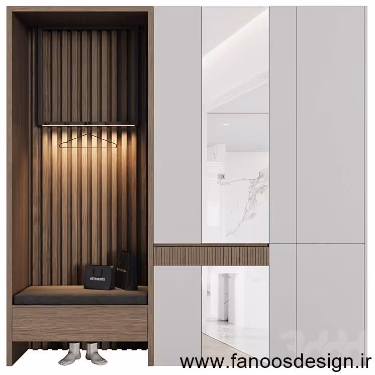 جالباسی و جاکفشی MDF کد 30170